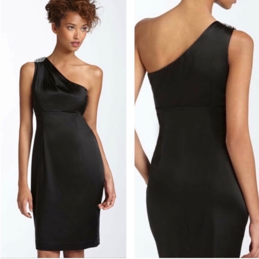 Calvin Klein Satin Cocktail Dress Little Black Dress size 8